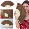 Bamboo Folding Fan Solid Color DIY Paper Decorative Fans Party Decor Art Craft Chinese Dance Fan Home Ornaments Gift Fans