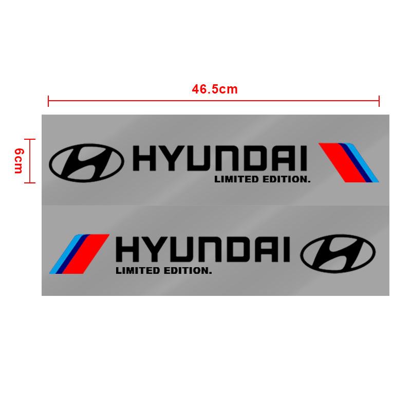 2pcs Car 3D Stickers Auto Side Body Sports Sticker Decals Car Accessories For Hyundais H-1 I40 I30 I20 I10 IX35 IX25 Tucson Getz Terracan Accent