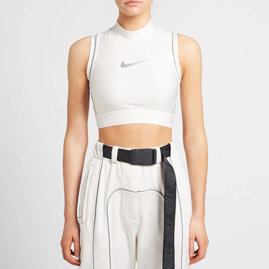Nike X Ambush Collaboration Fitness Training Crop Tank Top Women Tops White AQ9226-030