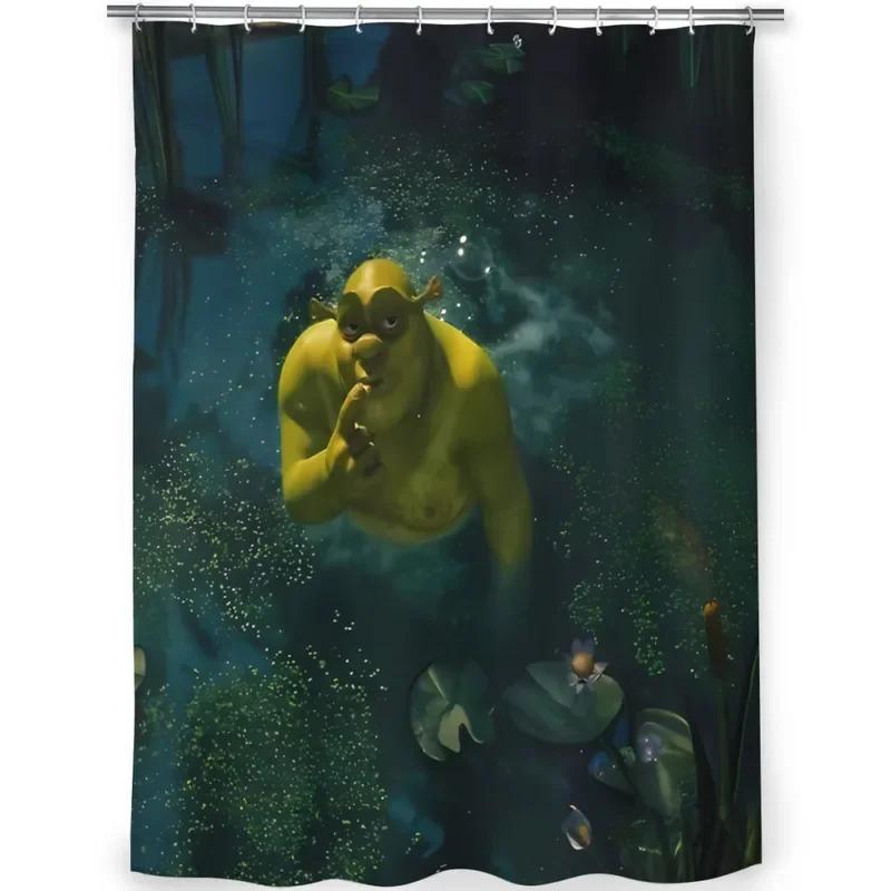 Tonnika Chen Po01 Modern 3D Printing Shrek In Swamp Shower Curtain Landscape Bath Curtain With Hooks For Bathroom Waterproof Scenery…7&U #