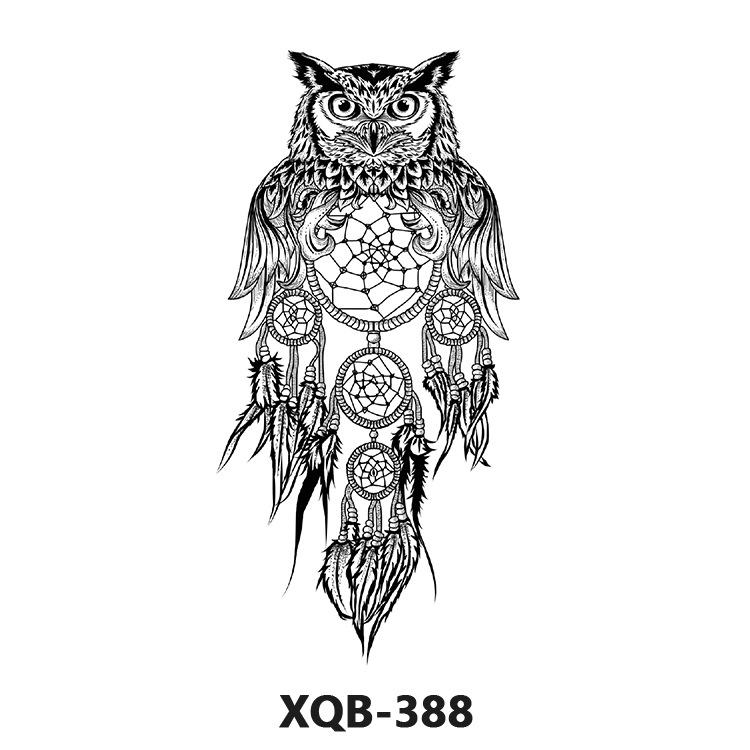 Waterproof Black & White Tiger/Wolf Transfer Sticker for Full/Half Arm - Long-lasting Tattoo for Men & Women