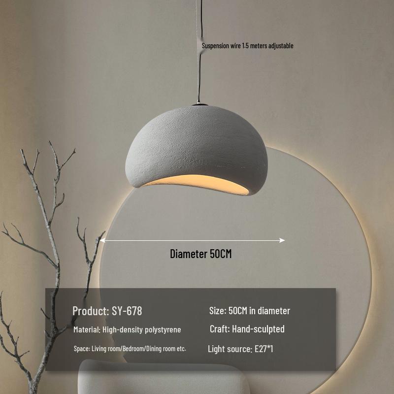 Wabi-Sabi Zen Pendant Light: Retro & Artistic Design for Restaurants, Living Rooms, and Bedrooms
