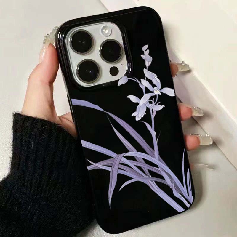 Lily Orchidee Blumenmuster Weiche Handyhülle Für iPhone 16 17 15 14 13 12 11 Pro Max XS X 7 8 16e 16 Plus SE 2022 Stoßfeste Hülle