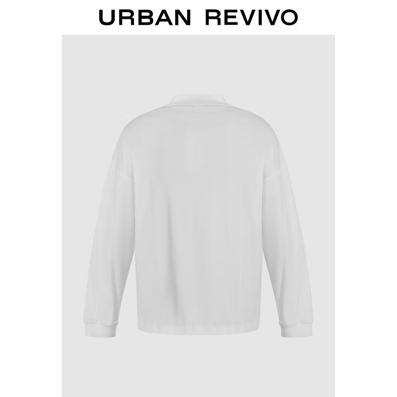 UR Pánské jednobarevné bavlněné tričko s kulatým výstřihem a dlouhým rukávem