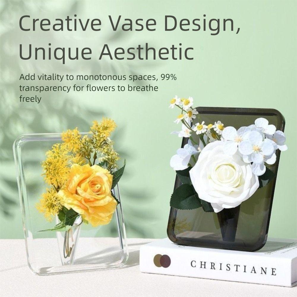 

Modern Transparent Flower Vase Shatterproof Hydroponic Flower Pot Bedroom Office прозорий