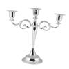 3 Arms Metal Candle Holder European   Candelabra Wedding Candlestick Home Decor (Gold)