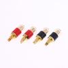4/10Pcs Brass Terminal Connector With Transparent Shell Banana Plug Socket 4Mm Gold Plated Hifi Speaker Amplifier Binding Posts