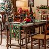 Christmas Tree Table Runner Tassel Home Decor Tablecloth Bed End Scarf