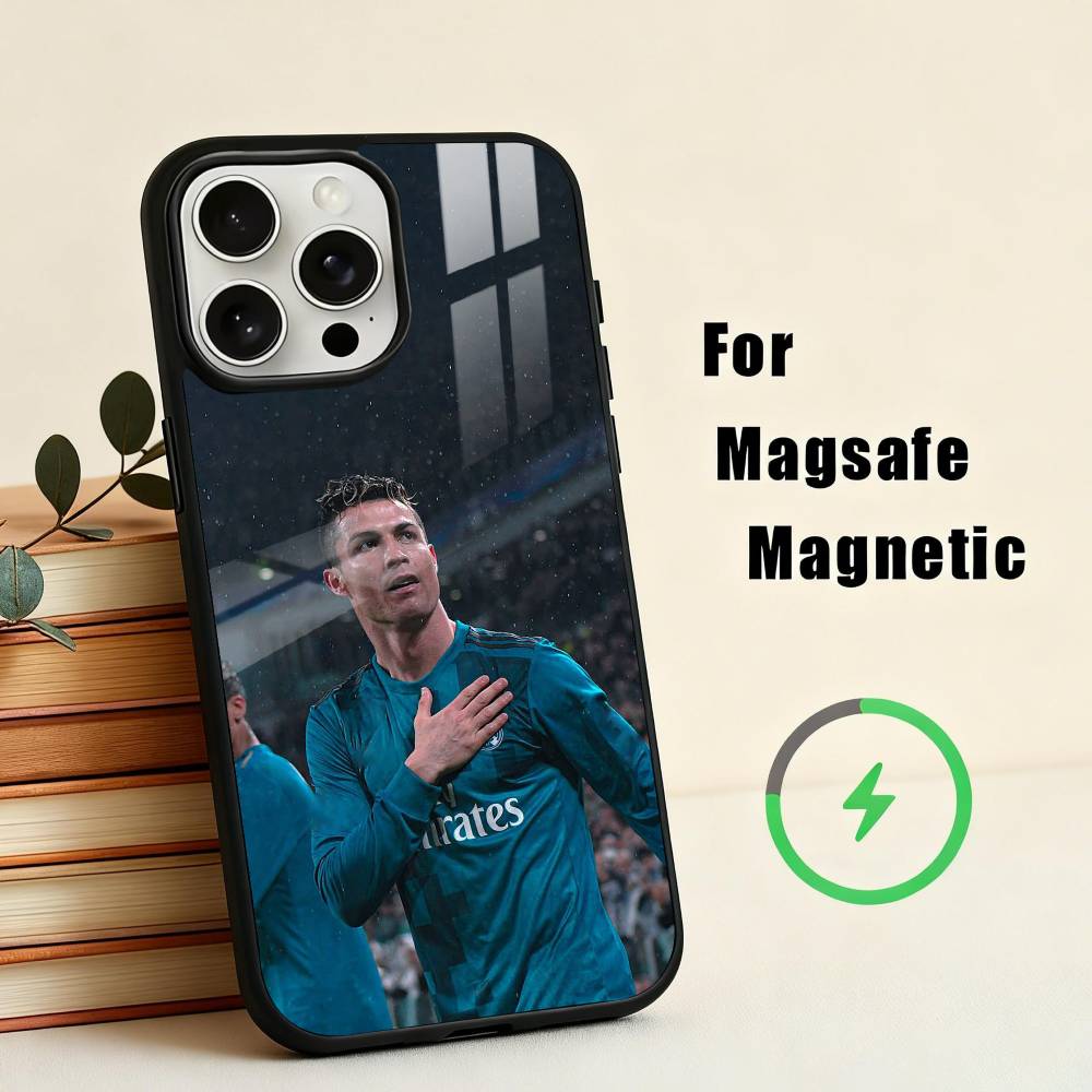 C-Cristiano-O R-Ronaldo-O Phone Case For iPhone17,16,15,14,13,12,11 Plus,For Magnetic Wireless Charge Cover