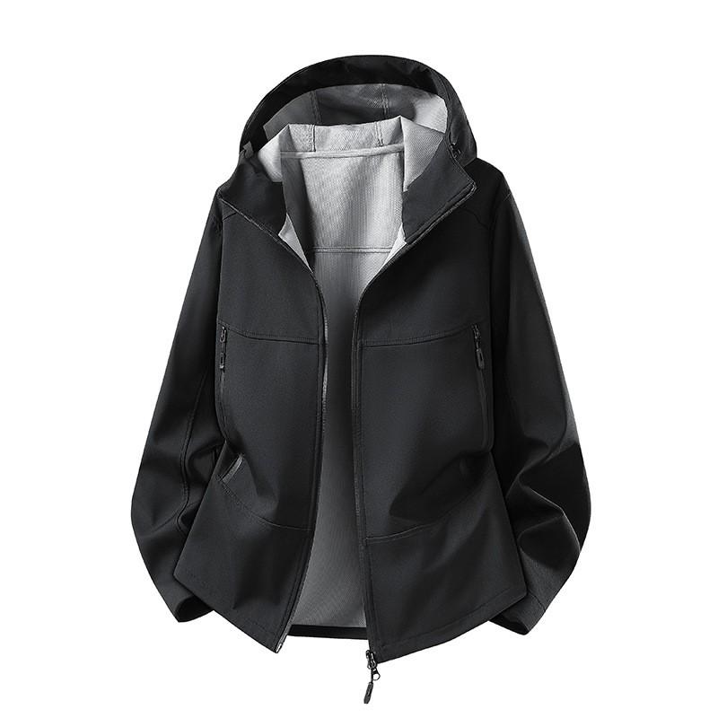 Softshell Jacket Men Women Lightweight Windproof Waterproof Hooded Outdoor Coat