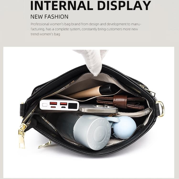 Lychee pattern leather commuter shoulder bag women's messenger bag