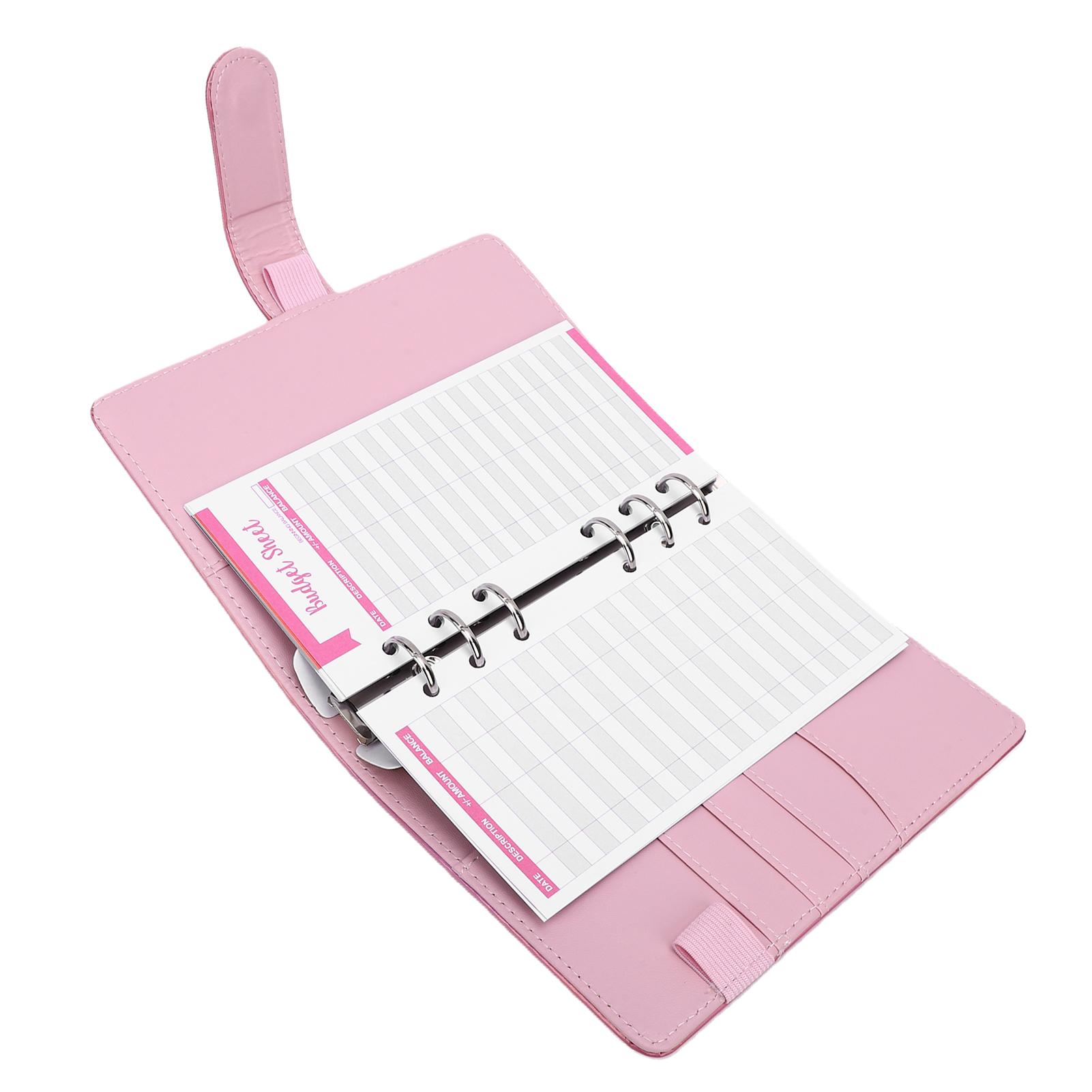 

Budget Binding Book Loose Leaf Planner 12 Color Expense Sheets 8 Transparent 2 English Word Labels for Money Saving Challenge