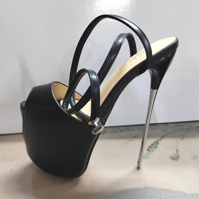 Luxury Women's Sandals 19cm Super Metal High Heels Summer Shoes Platform Sexy Strap Heeled Dance Stripper Fetish Shoes Ladies