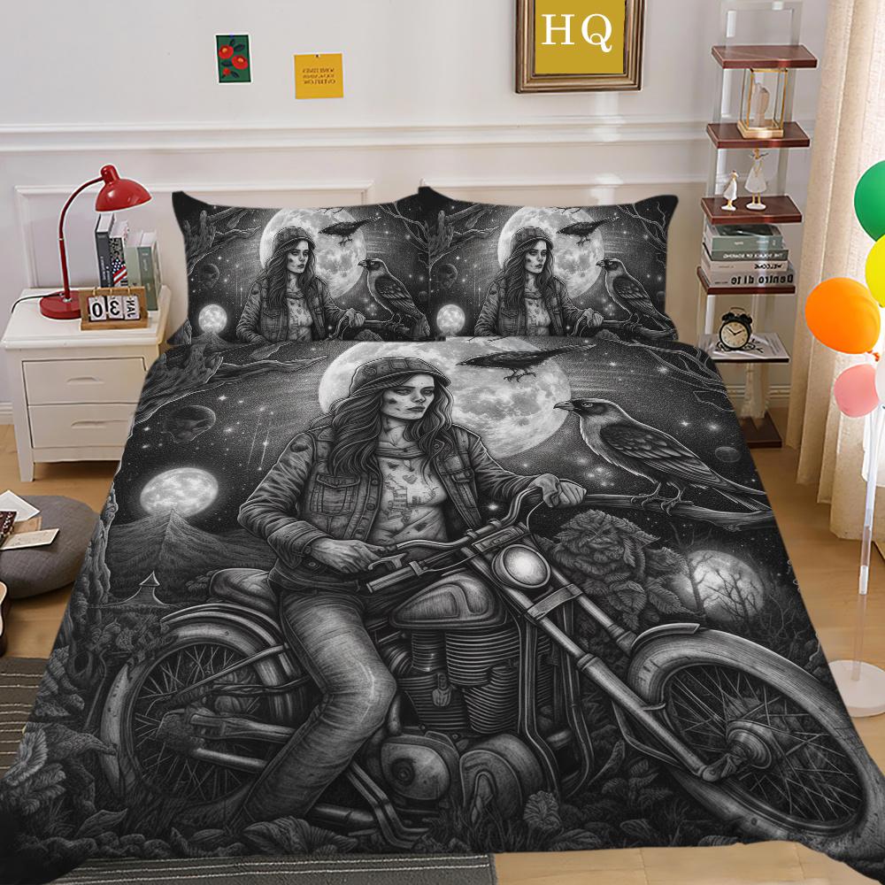 Beauty Skull Printed Home Textiles Single Size Polyester Duvet Covers Man High Ranking Bedroom Decor