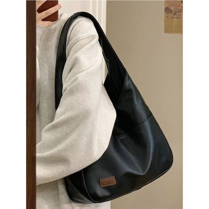 Damen 2026 Neue Große Schultertasche Modische Weiche Ledertasche Pendler-Tote Schultasche für Studenten