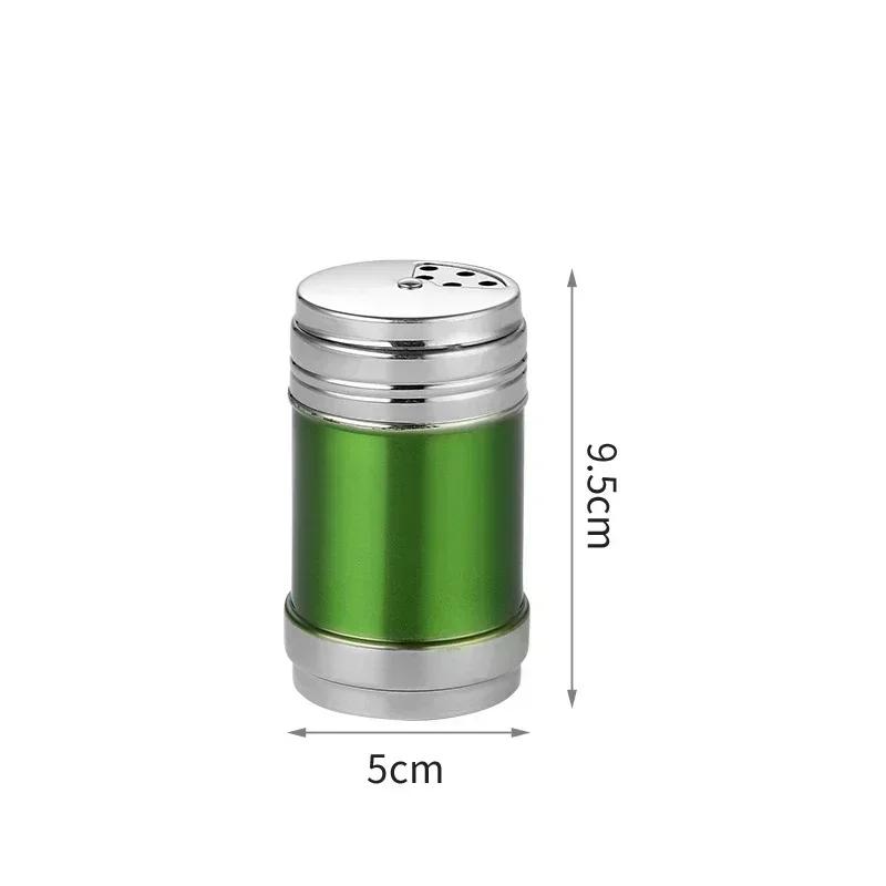 Stainless Steel Salt Spice Sugar Pepper Flavour Bottles Shaker, Airtight, Rotatable Seasoning Shaker, Kitchen Gadget