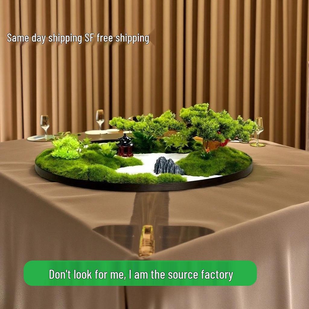 Handmade Silk Floral Centerpiece for Hotel Table Turntable