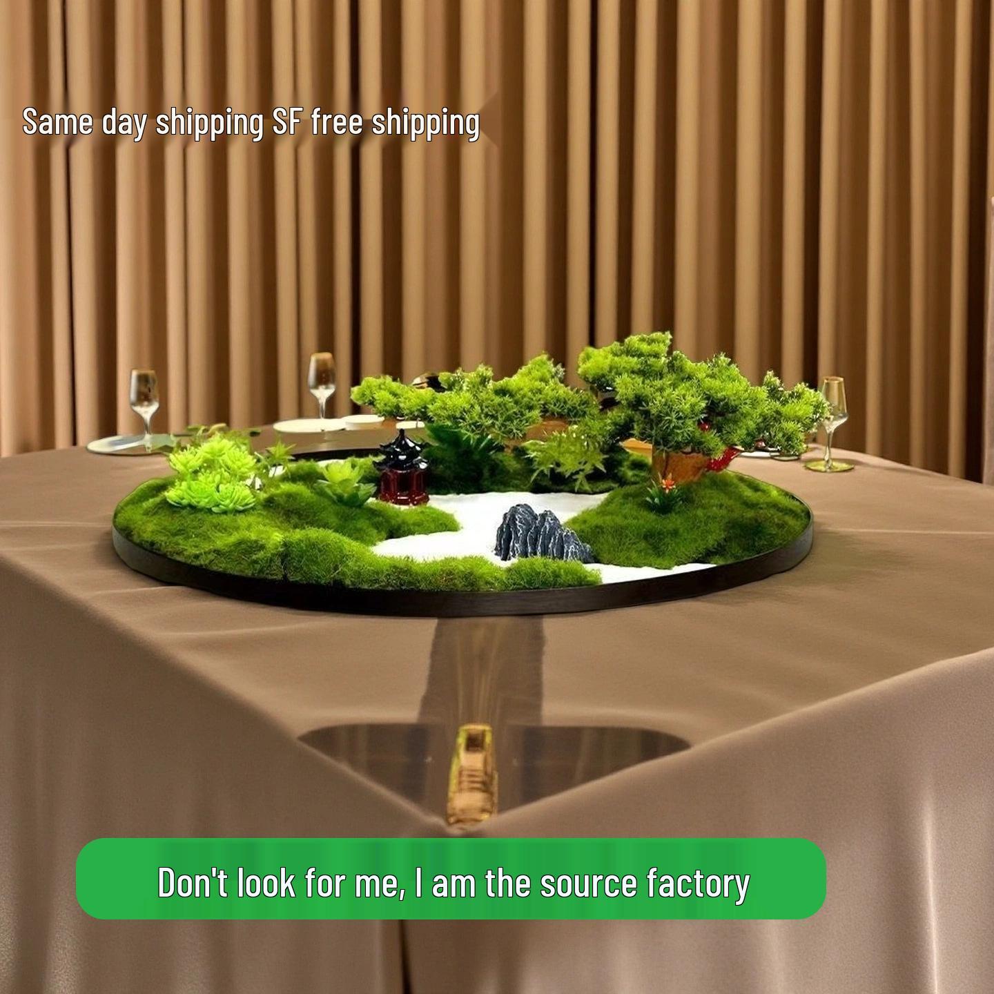 

Handmade Silk Floral Centerpiece for Hotel Table Turntable