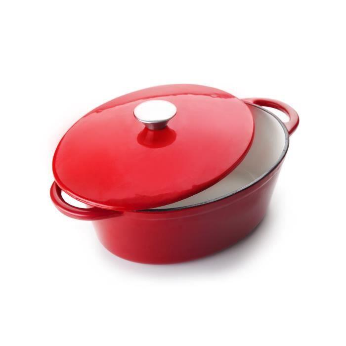 IBILI - Cocotte ronde ovale, 27 x 21 cm, Fonte, Compatible avec l’induction