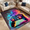 Gaming Controller Pattern Carpet Colorful Funny Game Console  Area Rug Soft Non-slip Floor Mat for Game Room Living Room Decor