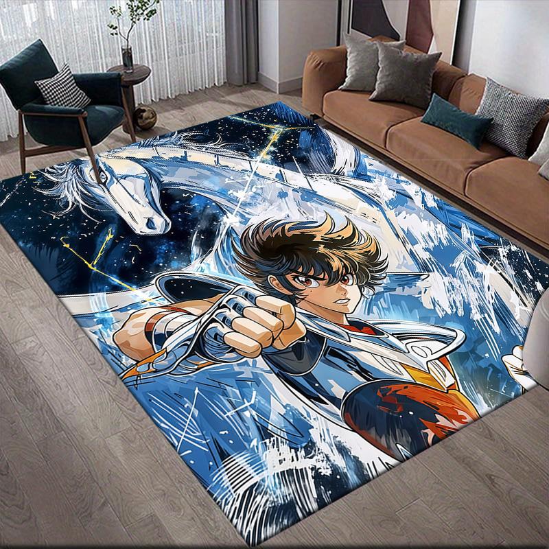 

Saint Seiya Seiya Theme Anti-Slip Rug, Rectangular Carpet for Living Room, Sofa & Game Zone 60x90cm