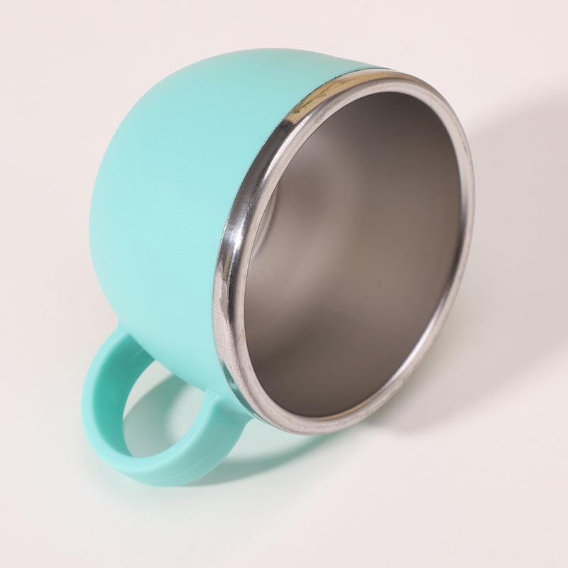 Sturzfeste 3oz Isolierte Kaffeetasse aus Edelstahl mit Henkel Mini-Tasse mit Deckel und Strohhalm Ideal für Camping und Essen