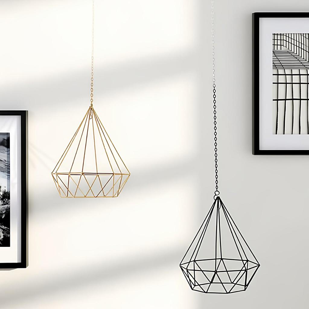 Nordic Geometric Iron Wall Hanging Flower Stand