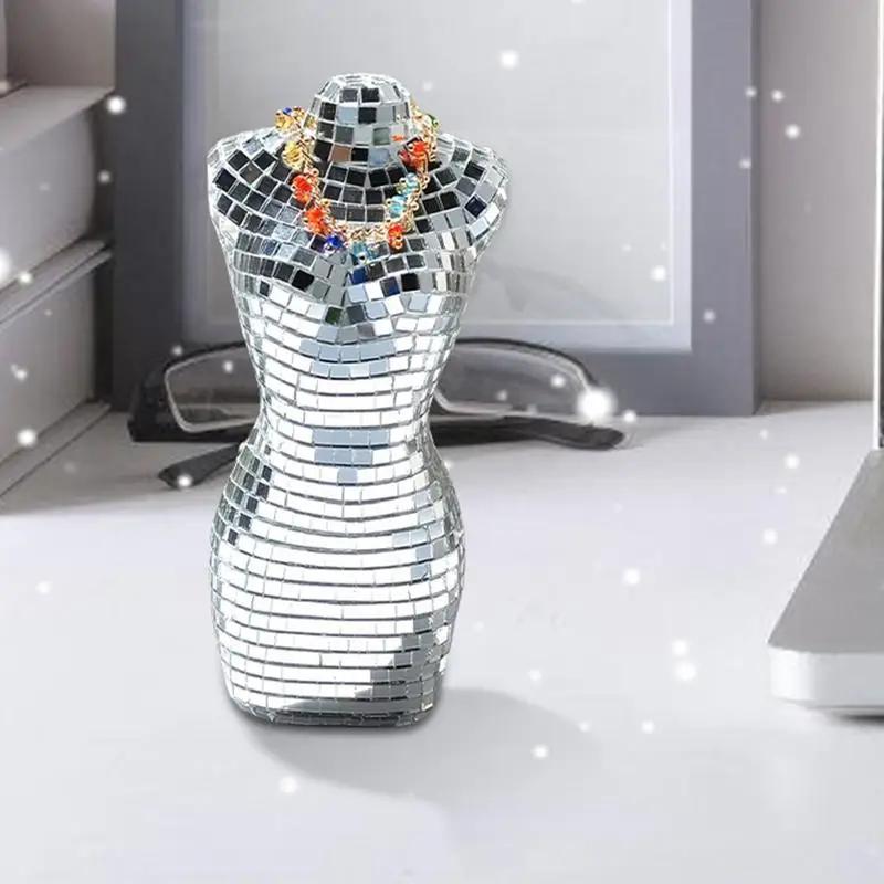 

Disco Mannequin Mirror Glass Decor Retro Glow Sparkle Up Your Space серебряный