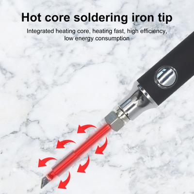Soldador inalámbrico de calentamiento rápido con 3 velocidades de temperatura ajustable, recargable por USB y portátil.