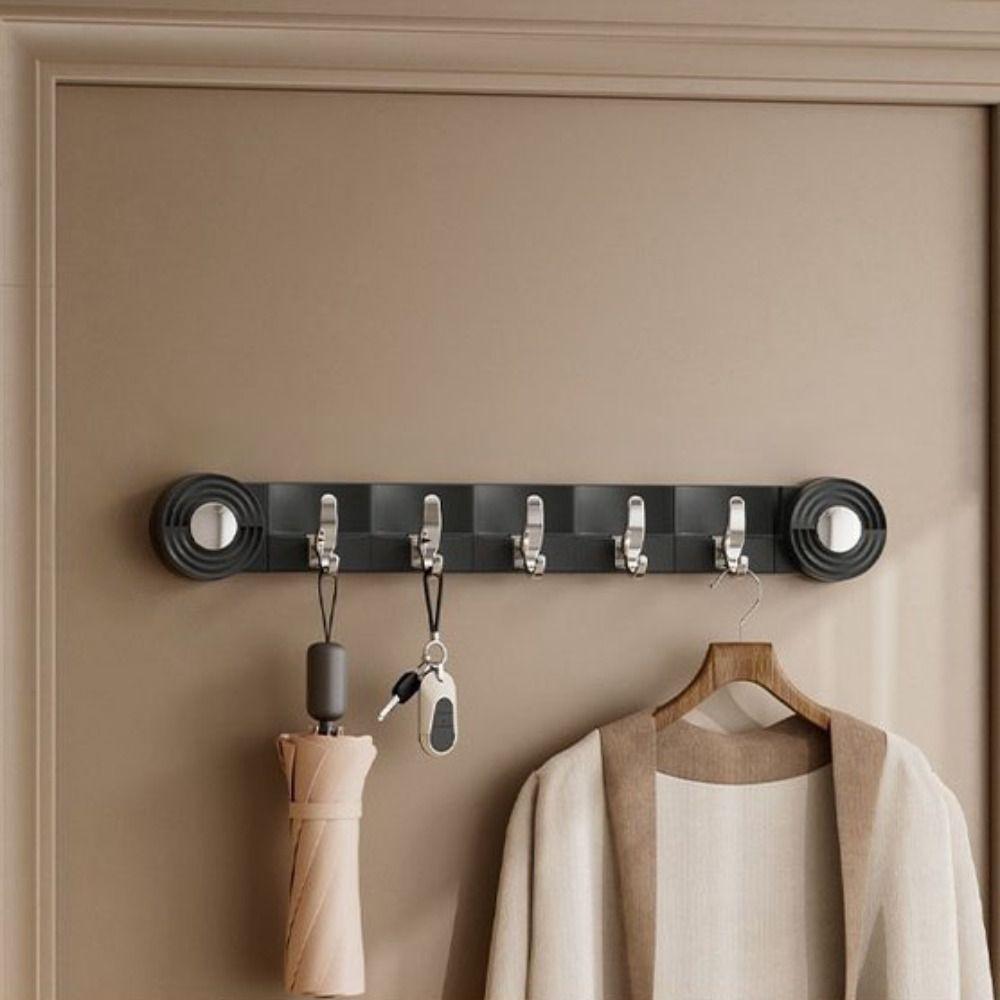 Wall Mounted Sundries Storage Rack Traceless Clothing Hook Stable Suction Cup Row Hook  Shower Room