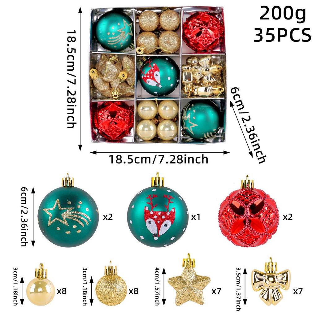 Creative Colorful Christmas Tree Hanging Ornament Set - Irregular Shaped Decorative Balls