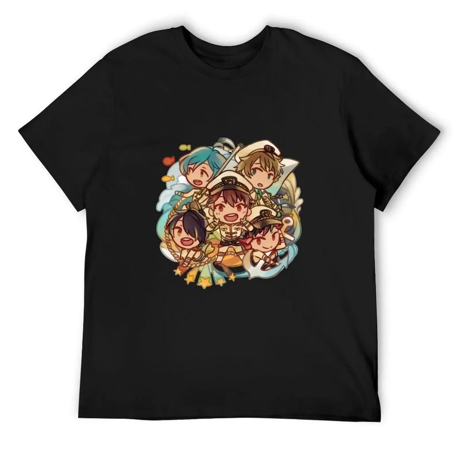 Enstars Ryuseitai Pirate Fes T-Shirt anime figures street wear basketball graphic tees mens designer clothes S