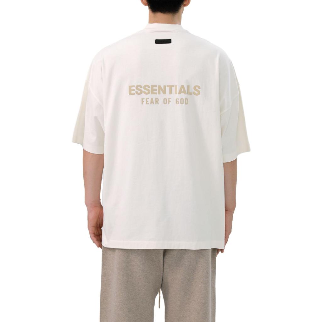 Fear of God Essentials FW23 V-Neck T-shirt 'Cloud Dancer' Men's 125BT234111F