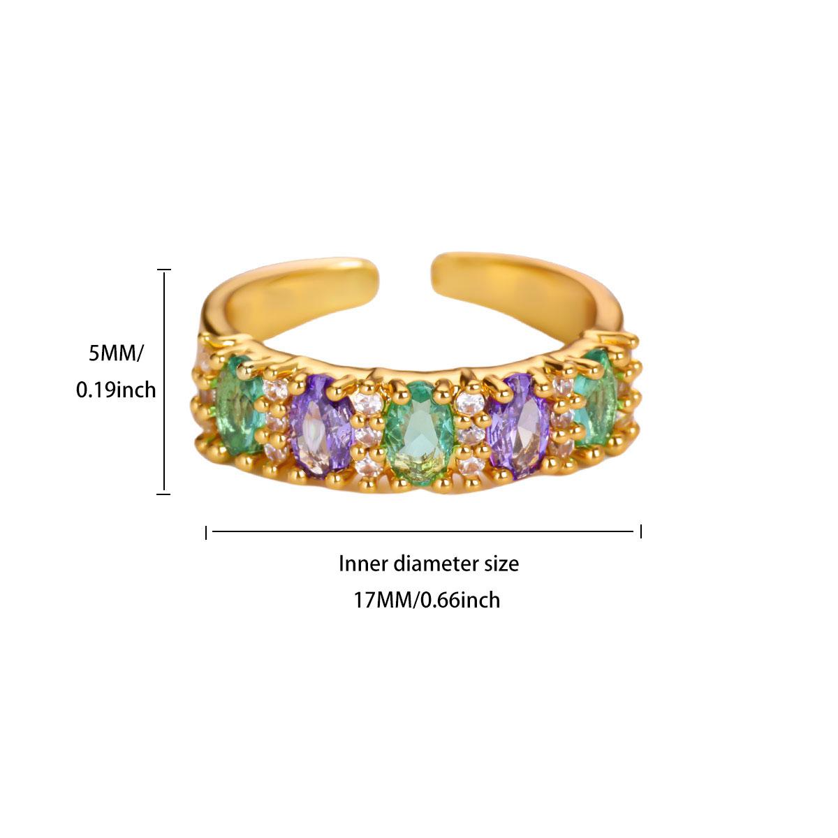 

Luxury Gold Color with Water Drop Zircon Shape Women Rings Delicate Anniversary Gift Stylish Girl Opening Ring Wedding Jewelry