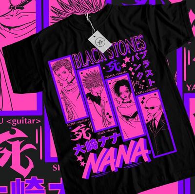 Koszulka Nana Osaki Black Stones Girl Kawaii Manga Anime Graficzna Koszulka Wszystkie Rozmiary Unisex Koszulka