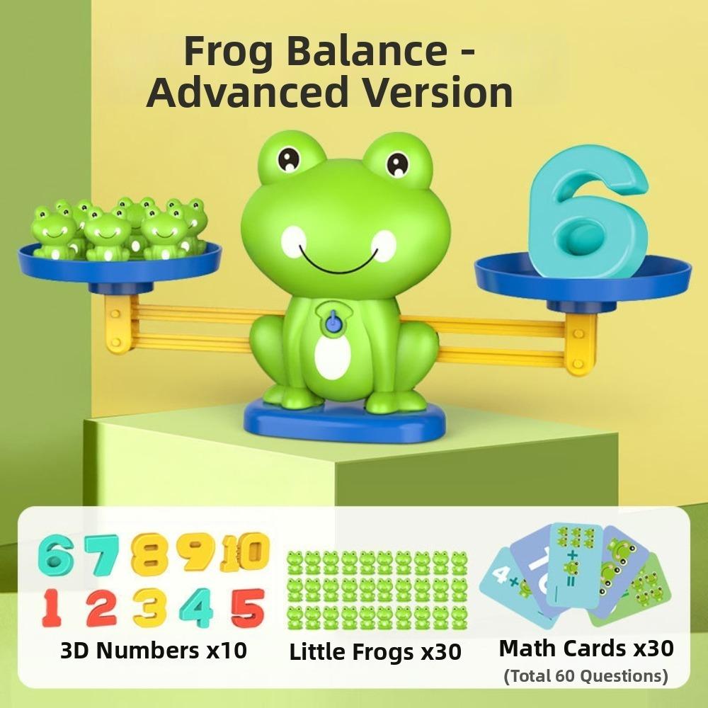 Logical Thinking Frog Math Balance Toy Addition Subtraction Early Education Toy Math Training