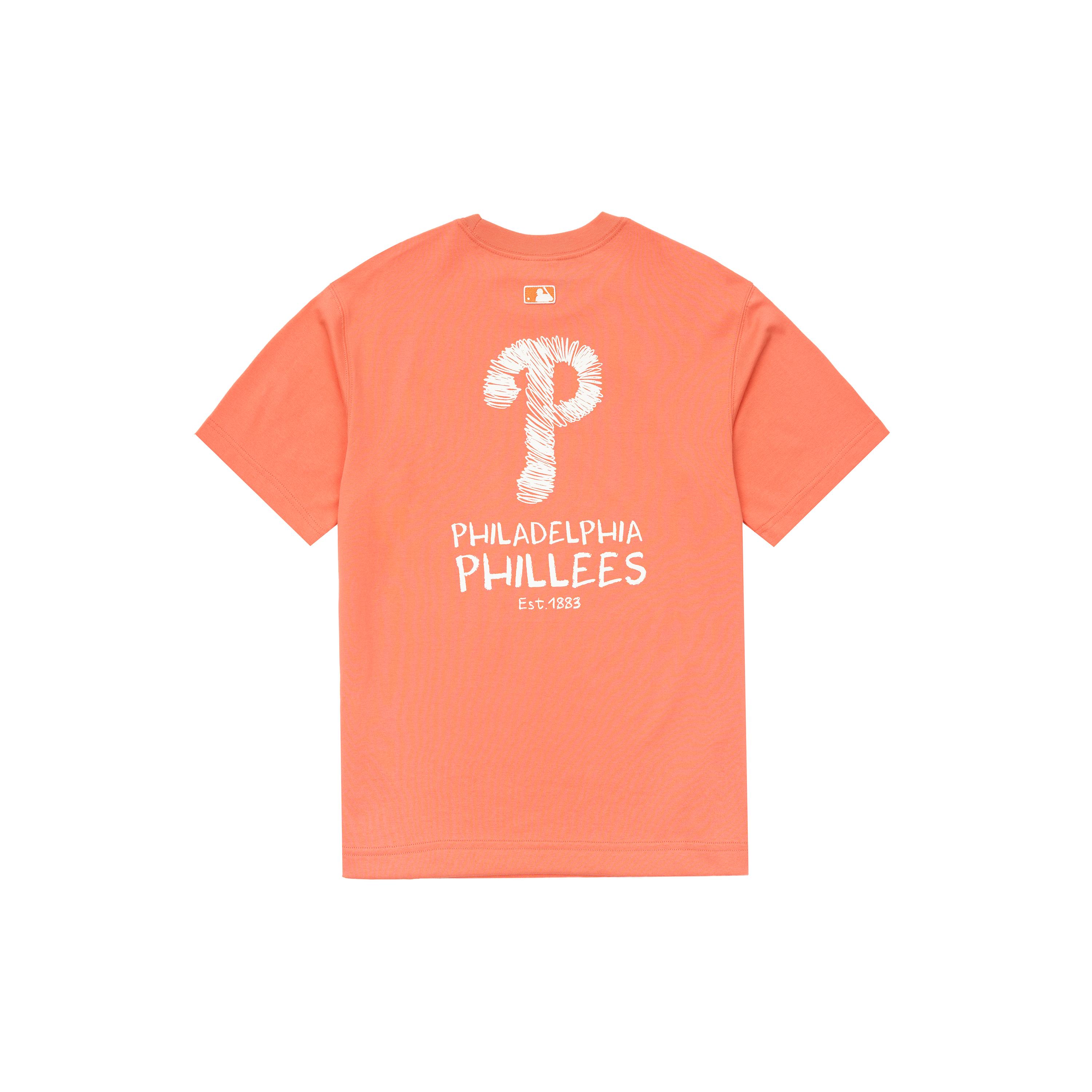 MLB Philadelphia Phillies T Shirts Unisex Coral Crew Neck Moderate Straight Fit 3ATSB5033-10COD XL