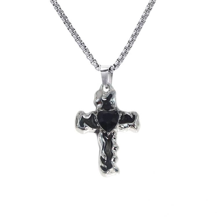 

Zircon Crossed Clavicle Chain Temperament Designs Sense All-matched Necklace