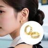 Elegant Zirconia Earrings for Women - Luxurious Gold Electroplated Ear Cuffs