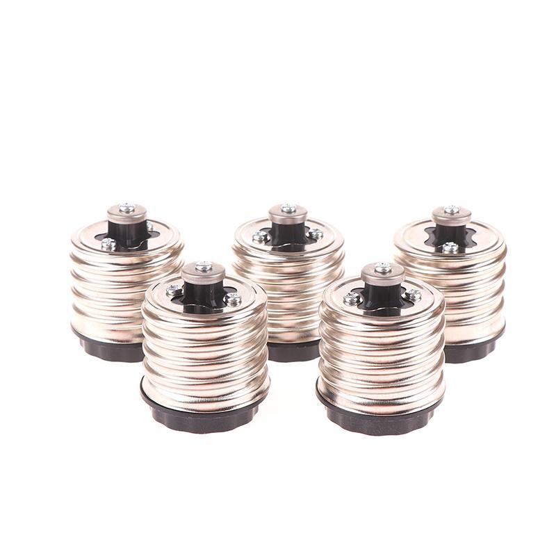 

5 шт. конвертер для ламп E40 в E27, патрон для светодиодной лампы, конвертер, цоколь для лампы для внутреннего освещения, адаптер для лампы чёрный