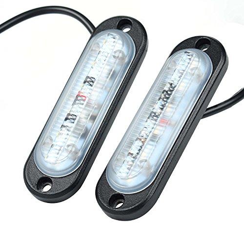 KAWELL Work Light, Daytime Running Light, LED Work Light, Slim 6W x 2 LEDs, Work Light, Bed Light, Auxiliary Light, 12V/24V, IP68 Waterproof and Dustp