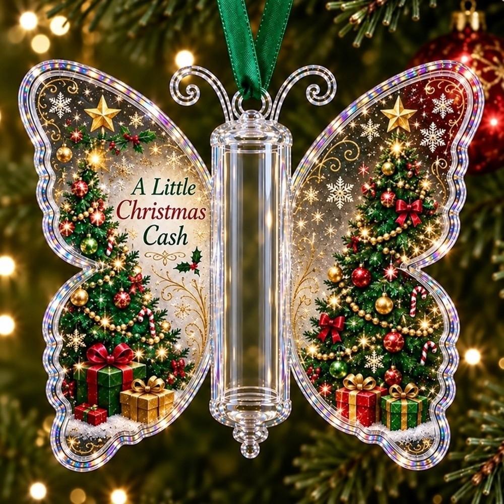 Lightweight Butterfly Christmas Ornament Transparent Holiday Tree Decoration  Kids Gifts
