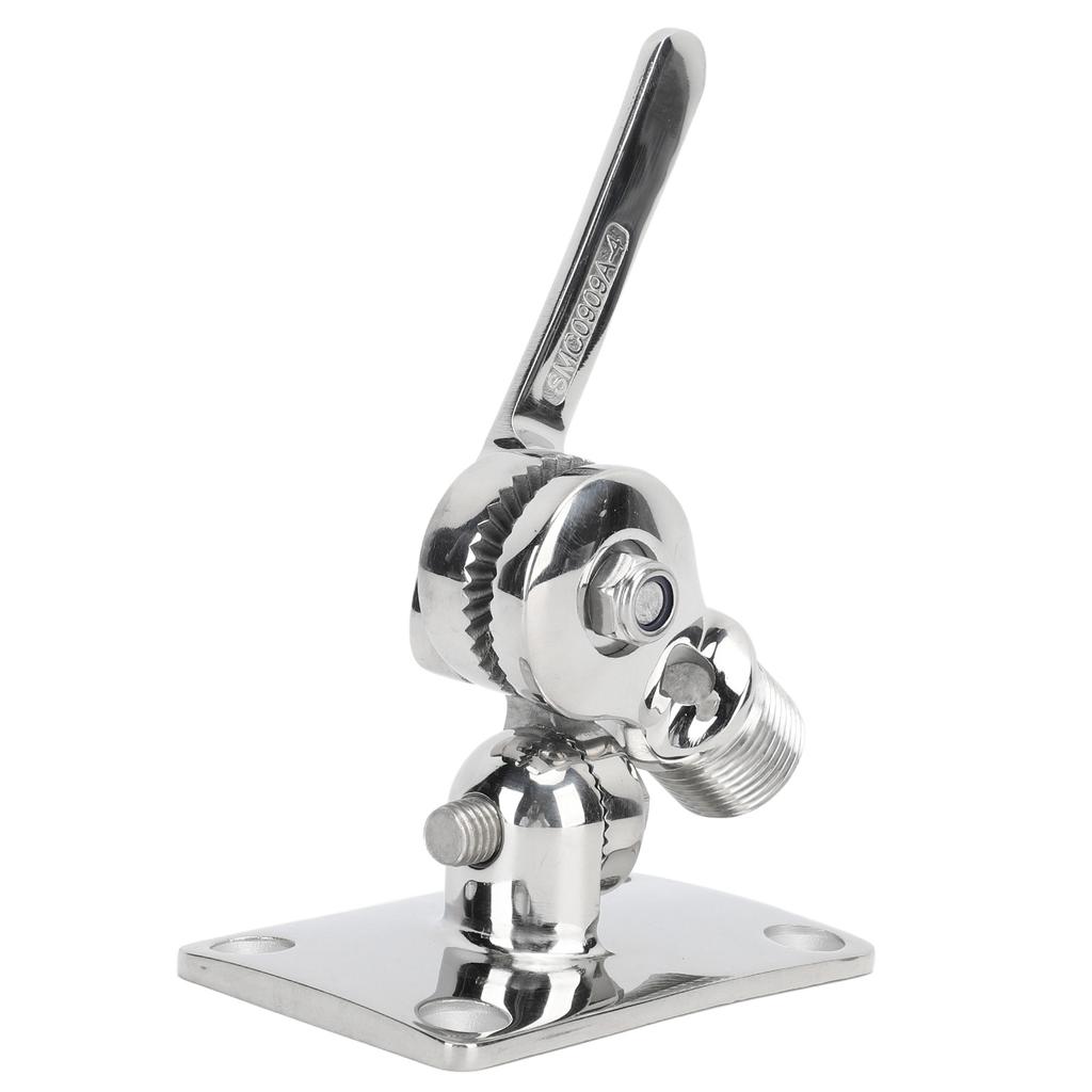 Marine Grade VHF Antenna Base Mount 93 X 64mm Stainless Steel Adjustable Mount Base Bracket For