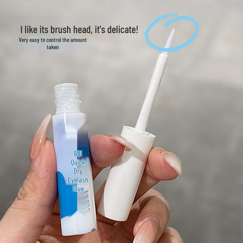 BQI Quick-Dry Gentle Eyelash Extension Glue: Non-Irritating, Long-Lasting Fixing Solution.