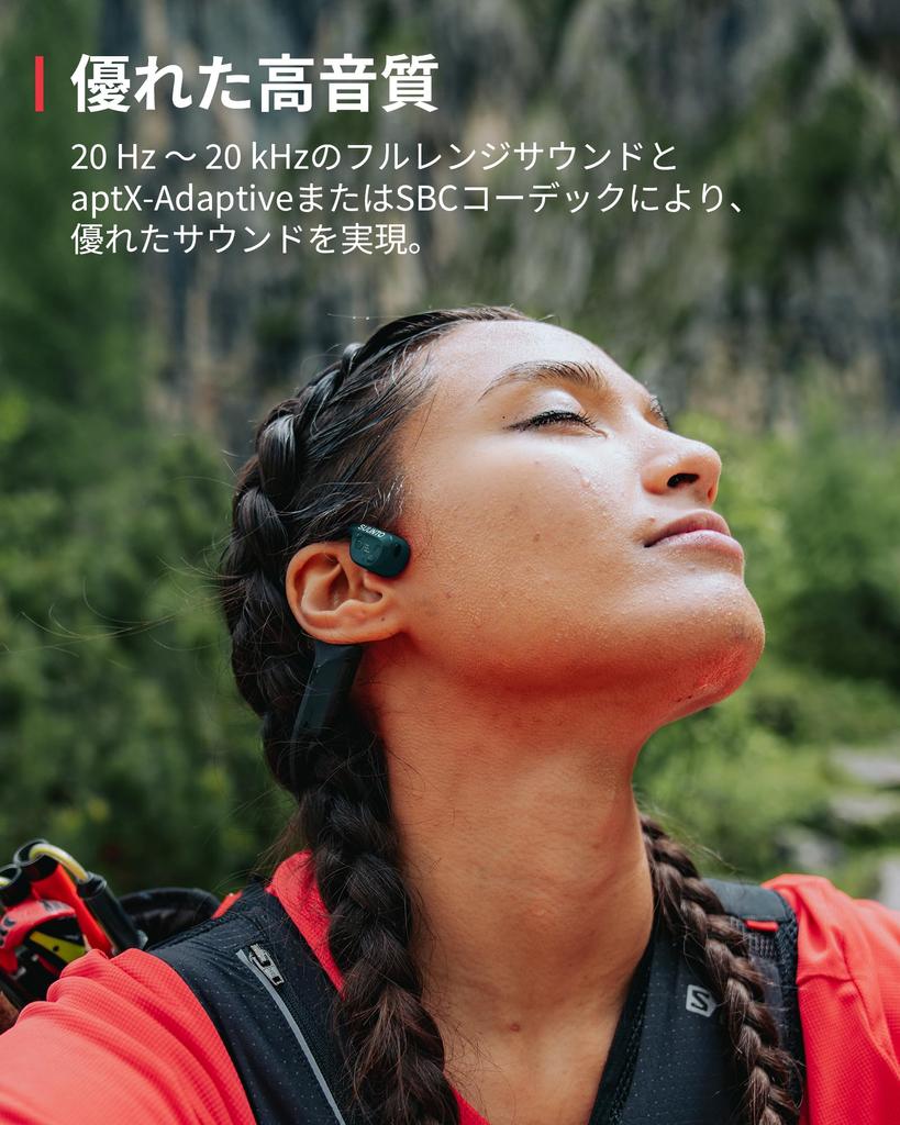 SUUNTO Bone Conduction Earphones SUUNTO WING BLACK Open Ear Technology Running Outdoor Lightweight IP67 Waterproof Long