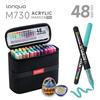 Languo 48/72/96 Colors Vivid Colors Acrylic Markers Direct Liquid for Drawing Painting Sketching Comics Design Art Marker Pens