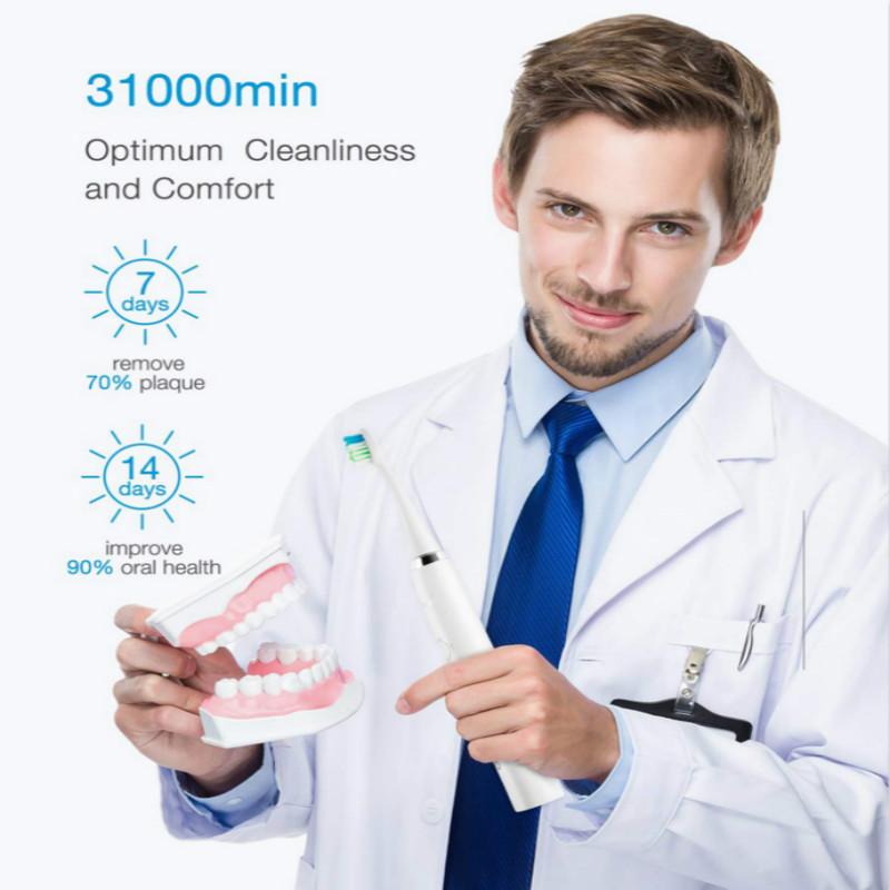 Seago 986 elektrický zubní kartáček pro dospělé Magnetická levitace Power Deep Clean Teeth 3 hlavice kartáčku