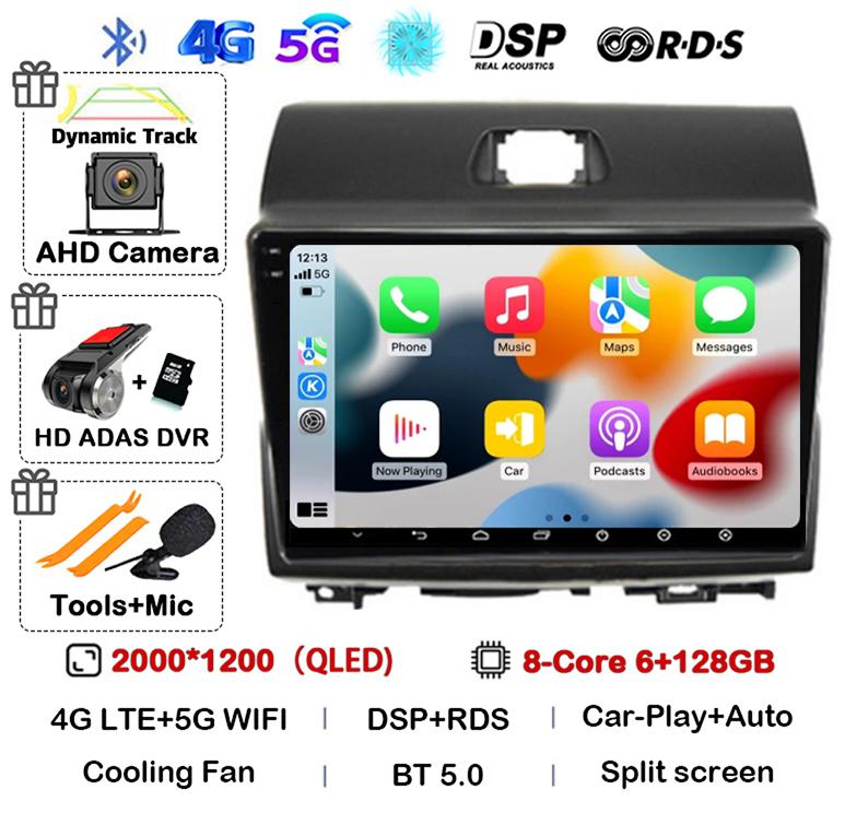 Android 14 Carpaly Auto Car Radio For KIA Ray 2011-2017 4G+WIFI GPS Navigation Video Multimedia Video Player Stereo 360 Camera