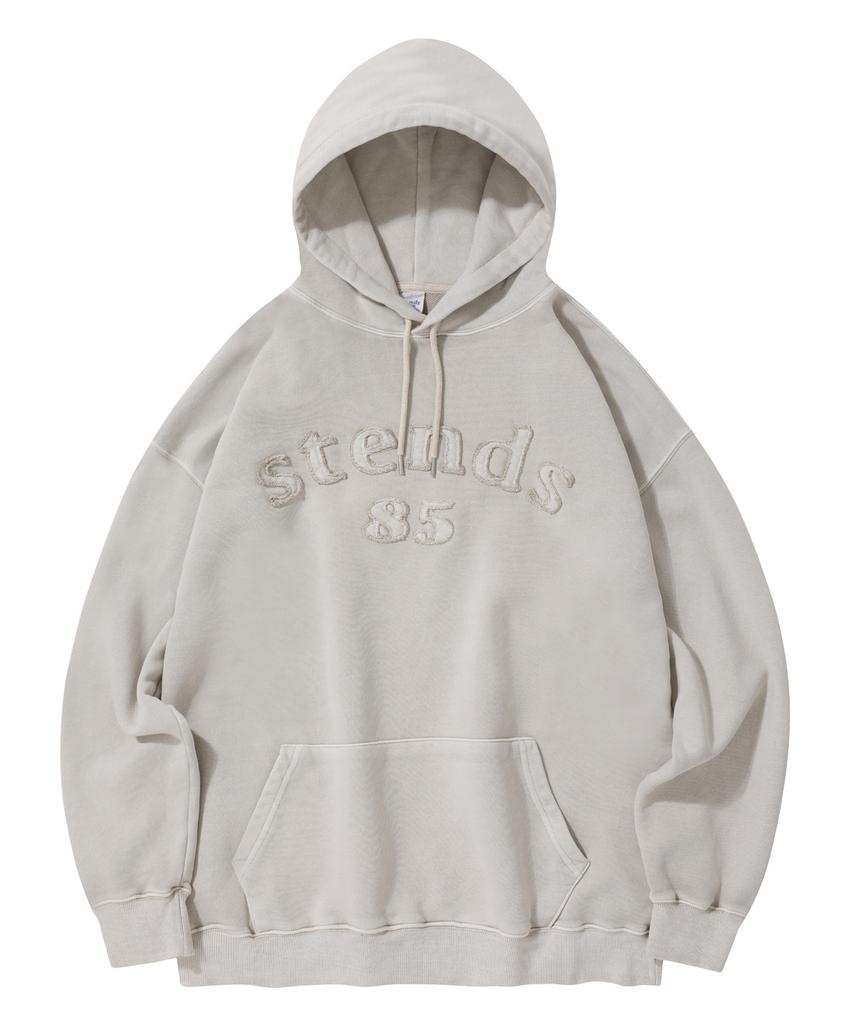 [M~4Xl] Pigment Arch Logo Hoodie_Oat Beige