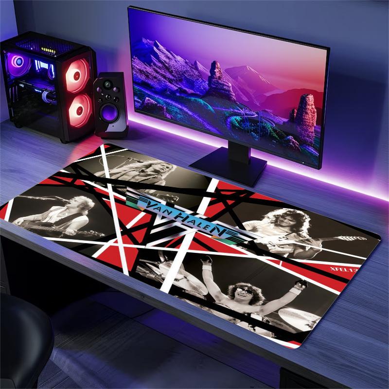 Van Halen Color Mouse Pad Large Gaming Table Cushion Non-slip Laptop Tablet Big Mousepad XXL Mat Mini PC Playmat With Lock edge